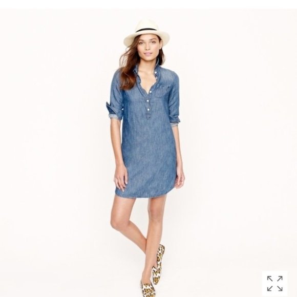 J. Crew Dresses & Skirts - Long Sleeve Chambray Shirt Dress